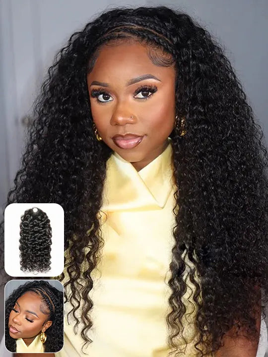 Kisslove Hair Water Wave Miracle Knots Crochet Hair 100% Human Hair Extensions for Braids